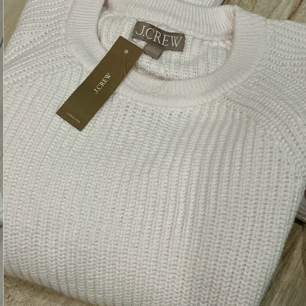 NWT JCREW fisherman sweater large - Picture 3 of 5